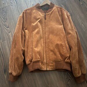 Vintage 90's GAP Suede Bomber Jacket / Genuine Leather / Fits Men’s L-XL
